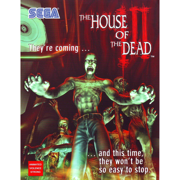 House Of The Dead III Arcade FLYER Original NOS Zombies Vintage Art 8.5" x 11" - Picture 1 of 4